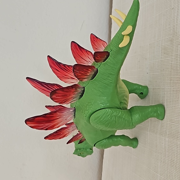 Vintage Walking Lighted Roaring Stegosaurus Dinosaur Figure - Picture 4 of 12